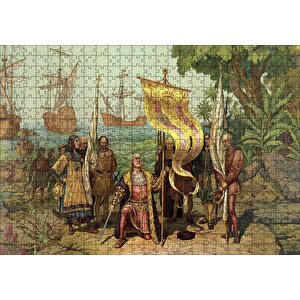 Christopher Columbus Ve Kaşifler Puzzle Yapboz Mdf Ahşap 500 Parça