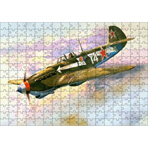 El Boyama Sanat Savaş Üçağı Puzzle Yapboz Mdf Ahşap 255 Parça
