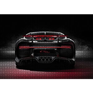 Cakapuzzle  Bugatti Chiron Divo Arka Görünüş Puzzle Yapboz Mdf Ahşap