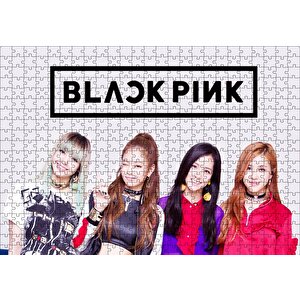 Black Pink Grup Logolu Puzzle Yapboz Mdf Ahşap 500 Parça