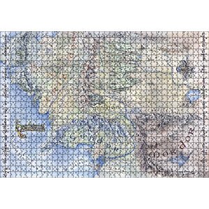 Yüzüklerin Efendisi Ortadünya Haritası Puzzle Yapboz Mdf Ahşap 1000 Parça