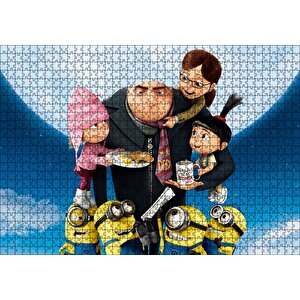 En Sevdiğim Kötü Adam Çizgi Film Puzzle Yapboz Mdf Ahşap 1000 Parça