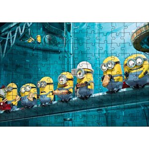 Minyonlar Animasyon Filmi Puzzle Yapboz Mdf Ahşap 120 Parça