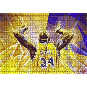 Shaquille O Neal Puzzle Yapboz Mdf Ahşap 1000 Parça