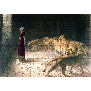 Aslanlara Atılan Danyal Peygamber Puzzle Yapboz Mdf Ahşap 120 Parça