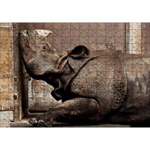 Hint Gergedanı Puzzle Yapboz Mdf Ahşap 255 Parça