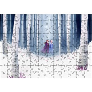 Frozen 2 Elsa Ve Anna Puzzle Yapboz Mdf Ahşap 120 Parça