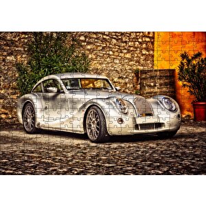 Gri Antika Spor Araba Puzzle Yapboz Mdf Ahşap 255 Parça