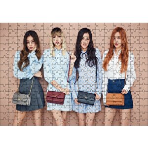 Cakapuzzle  Black Pink Kore Pop Hanım Hanımcık Puzzle Yapboz Mdf Ahşap