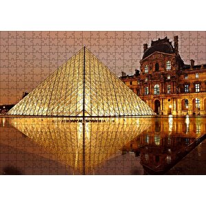 Paris Louivre Müzesi Puzzle Yapboz Mdf Ahşap 500 Parça