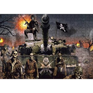 Ölüler Ordusu Tank Taburu Puzzle Yapboz Mdf Ahşap 500 Parça