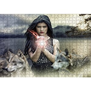 Gotik Kız Kurtlar Ve Sisli Tepeler Puzzle Yapboz Mdf Ahşap 500 Parça