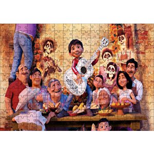 Coco Pixar Masada Gitar Çalıyor Puzzle Yapboz Mdf Ahşap 255 Parça