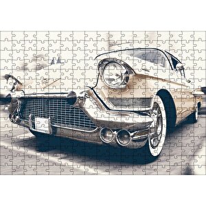 Cakapuzzle  Krem Rengi Chevrolet Klasik Araba Puzzle Yapboz Mdf Ahşap