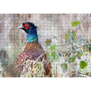 Çalılıklar Arasındaki Sülün Puzzle Yapboz Mdf Ahşap 500 Parça
