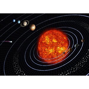 Güneş Sistemi Puzzle Yapboz Mdf Ahşap 255 Parça