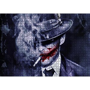 Sigara İçen Joker Ve Dumanlar Puzzle Yapboz Mdf Ahşap 1000 Parça