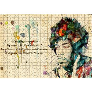 Bob Marley Suluboya Modifiye Puzzle Yapboz Mdf Ahşap 500 Parça
