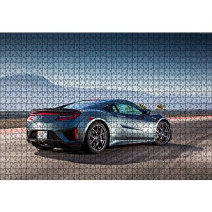 Siyah Acura Nsx Arka Görünüş Puzzle Yapboz Mdf Ahşap 1000 Parça