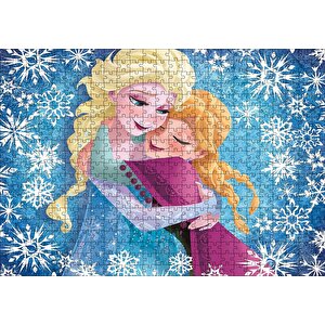Sonsuza Kadar Elsa Ve Anna Kız Kardeşler Görseli Puzzle Yapboz Mdf Ahşap 500 Parça