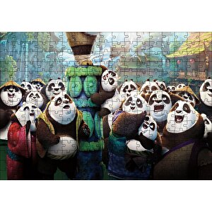 Kung Fu Panda Ailesi Puzzle Yapboz Mdf Ahşap 255 Parça