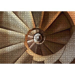 Sarmal Merdiven Üstten Görünüş Puzzle Yapboz Mdf Ahşap 1000 Parça