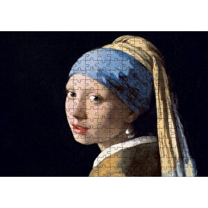İnci Küpeli Kız Yağlı Boya Resim Puzzle Yapboz Mdf Ahşap 255 Parça