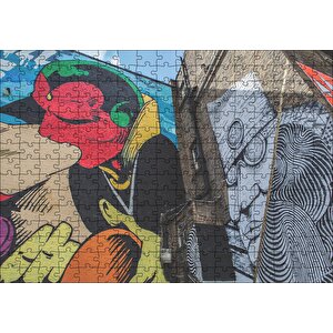 Öpüşen Çift Bina Boyama Puzzle Yapboz Mdf Ahşap 255 Parça