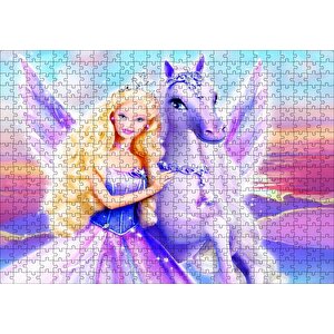 Barbie Ve Pegasus'un Büyüsü Görseli Puzzle Yapboz Mdf Ahşap 500 Parça
