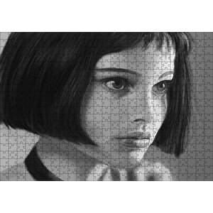 Leon Mathilda Natalie Portman Dijital Çizim Puzzle Yapboz Mdf Ahşap 500 Parça