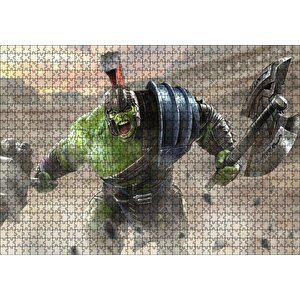 Hulk Gladyatör Arenasında Puzzle Yapboz Mdf Ahşap 1000 Parça