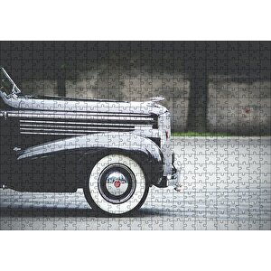 Antika Klasik Araba Ön Sağ Detay Puzzle Yapboz Mdf Ahşap 500 Parça