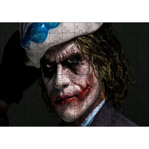 Joker Portre Makyaj Görseli Puzzle Yapboz Mdf Ahşap 120 Parça