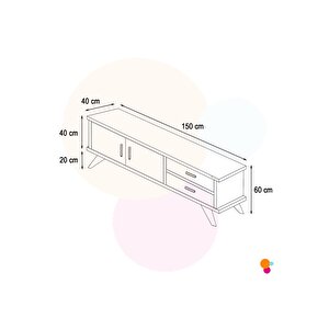 Claros Tv Sehpası 150 X 40 X 60 Cm Tv Ünitesi