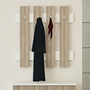 Modilayn Fulya Duvar Elbise Askılık, Banyo, Mutfak, Ofis, Kapı Arkası Askılık, Cordoba Beyaz