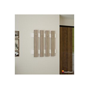 Fulya Duvar Elbise Askılık, Banyo, Mutfak, Ofis, Kapı Arkası Askılık, Cordoba Beyaz