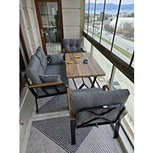 Nergiz 2 1 1 Masa Demonte Balkon Bahçe Mobilyası Kazayağı