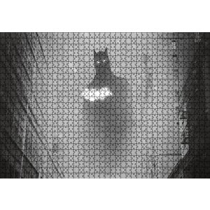 Batman Bloklar Arasında Monochrome Artwork Puzzle Yapboz Mdf Ahşap 1000 Parça