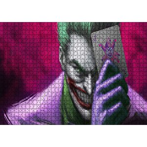 Joker Ve Joker Kartı Yağlı Boya Görseli Puzzle Yapboz Mdf Ahşap 1000 Parça