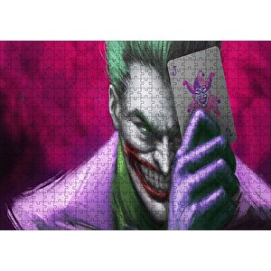 Joker Ve Joker Kartı Yağlı Boya Görseli Puzzle Yapboz Mdf Ahşap 500 Parça
