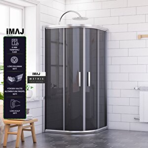 Methis Füme Cam Oval Duşakabin 80*120 H190 80x120 cm