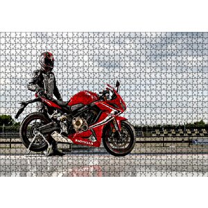 Honda Cbr 650 Ve Sürücüsü Puzzle Yapboz Mdf Ahşap 1000 Parça