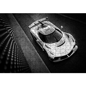 Koenigsegg Jesko Siyah Beyaz Puzzle Yapboz Mdf Ahşap 255 Parça