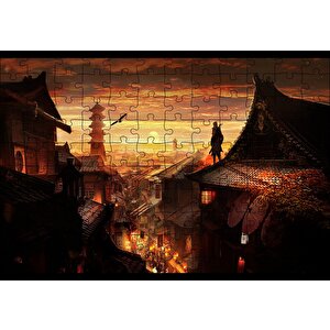 Assassins Creed 5 Günbatımı Ve Çatılardaki Suikastçi Puzzle Yapboz Mdf Ahşap 120 Parça