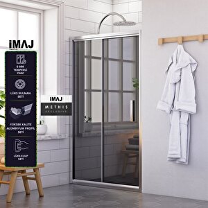 Methis Füme Cam İki Duvar Arası 1 Sabit 1 Sürgü Duşakabin 155 - H:190 Cm 155 cm
