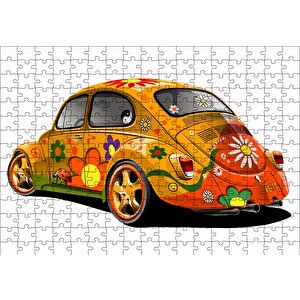 Hippi Tosbağa Puzzle Yapboz Mdf Ahşap 255 Parça