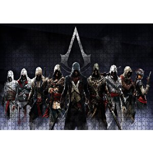 Assassins Creed Tüm Suikastçiler Puzzle Yapboz Mdf Ahşap 1000 Parça