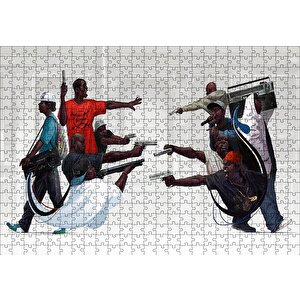 Bronx'ta Zenci Hayatları Puzzle Yapboz Mdf Ahşap 500 Parça