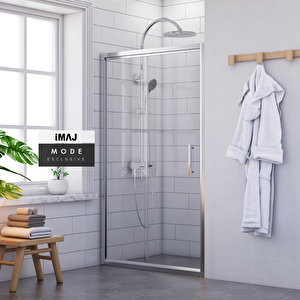 Mode İki Duvar Arası 1 Sabit 1 Sürgü Duşakabin 123 - H:190 Cm 123 cm