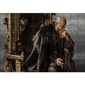 Vikingler Taht Travis Fimmel Puzzle Yapboz Mdf Ahşap 120 Parça